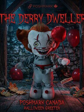 NWT Pennywise IT Movie Halloween Greeter – "You'll Float Too" 🎈